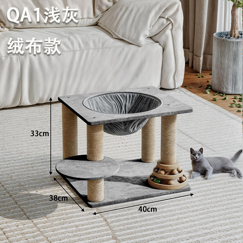 Style velours gris clair QA1-40x38x33cm