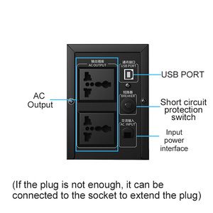 工場直送の長いバックアップ時間UPS単相入力および出力220V高周波オンラインUPS 1KVAオンラインUPS - Product Image 4