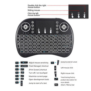 2023 vendita calda i8 2.4g air mouse mini tastiera wireless 7 colori LED retroilluminazione touchpad telecomando per Smart Android TV box - Product Image 5