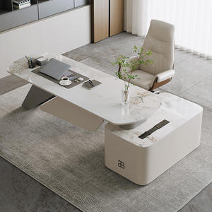Nuevo diseño, muebles de oficina tipo L, escritorio de madera para computadora, mesa de trabajo para computadora de oficina con estantería - Product Image 1