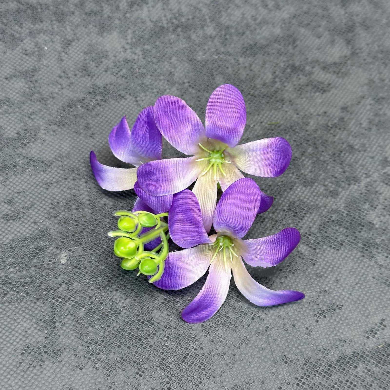 Cabeza de flor de orquídea - violeta intenso