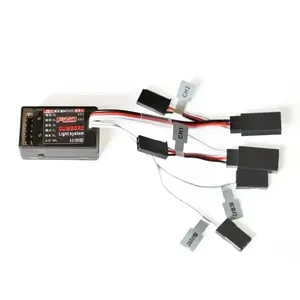 DUMBORC RC araba FZD simülasyon işık kontrolörü 12 LED sistemi kiti için 1/10 1/8 kamyon Drift TAMIYA TAMIYA 4WD eksenel SCX10 - Product Image 4