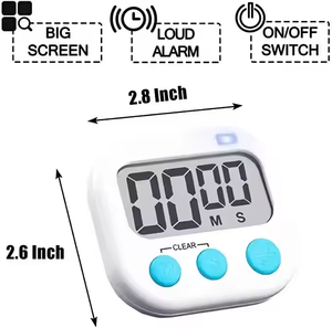 Timer da cucina digitale con promemoria del tempo impostato per la cottura di grandi cifre con supporto magnetico con allarme ad alto volume - Product Image 6