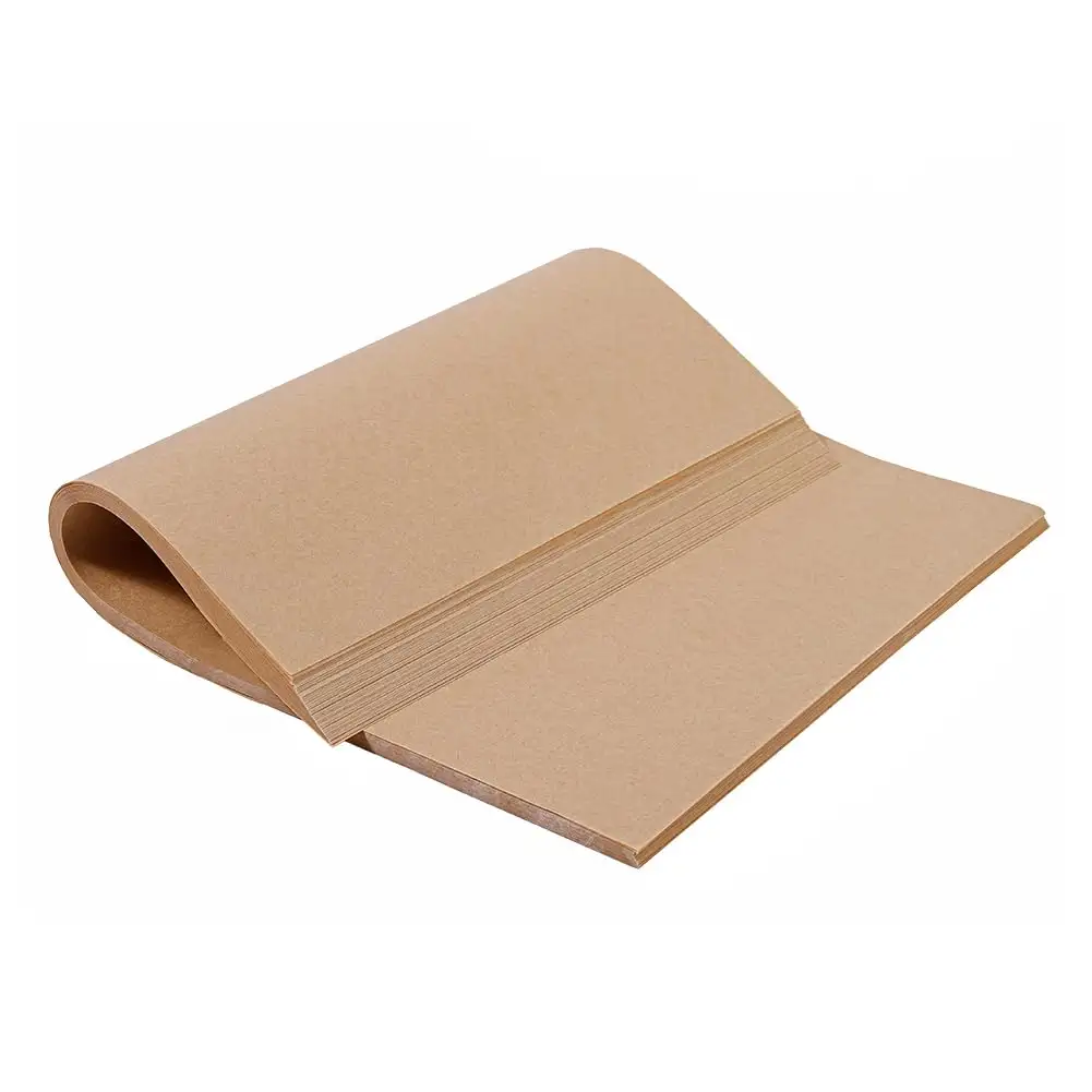 Papel para hornear impermeable a prueba de grasa personalizado Papel Sándwich de silicona marrón para horno Pizza pan hornear para embalaje