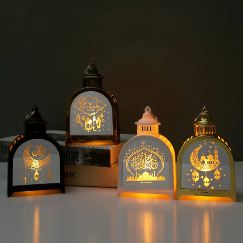 Ramadan decorazioni Eid Mubarak lanterna luce con Led decorazione Desktop per Eid Mubarak