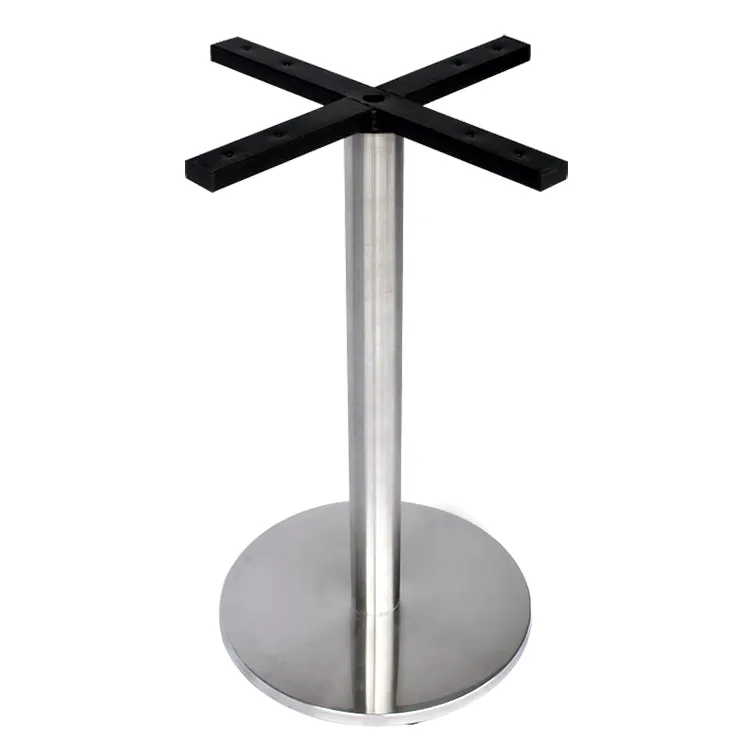 Patas de mesa de metal redondas para restaurante personalizadas Base de mesa de comedor de acero inoxidable para muebles
