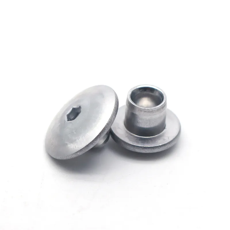 Tornitura CNC in alluminio acciaio inox presa esagonale personalizzata testa rotonda piatto dado rivetto