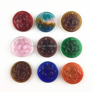 समुद्र कांच लटकन मशरूम बड़े मनका हार पुरुषों उड़ा गिलास हरी लॉकेट दिल के आकार का कुत्ता क्रिस्टल - Product Image 3