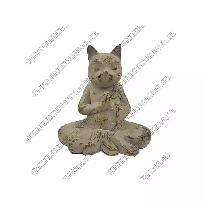 Sculpture de jardin en pierre comme un chien de prière, artisanat en résine commémoratif, décoration, Statue pour animaux de compagnie