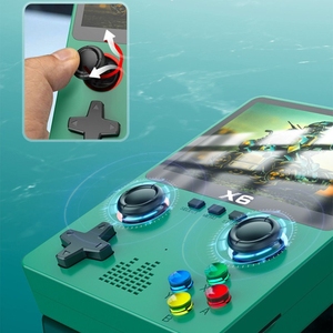 X6 el oyun oyuncu 3.5 inç IPS ekran çift Joystick 11 simülatörleri SFC/GBA/MD Video oyunu konsolu çocuklar hediye için 10000 + oyunlar - Product Image 5