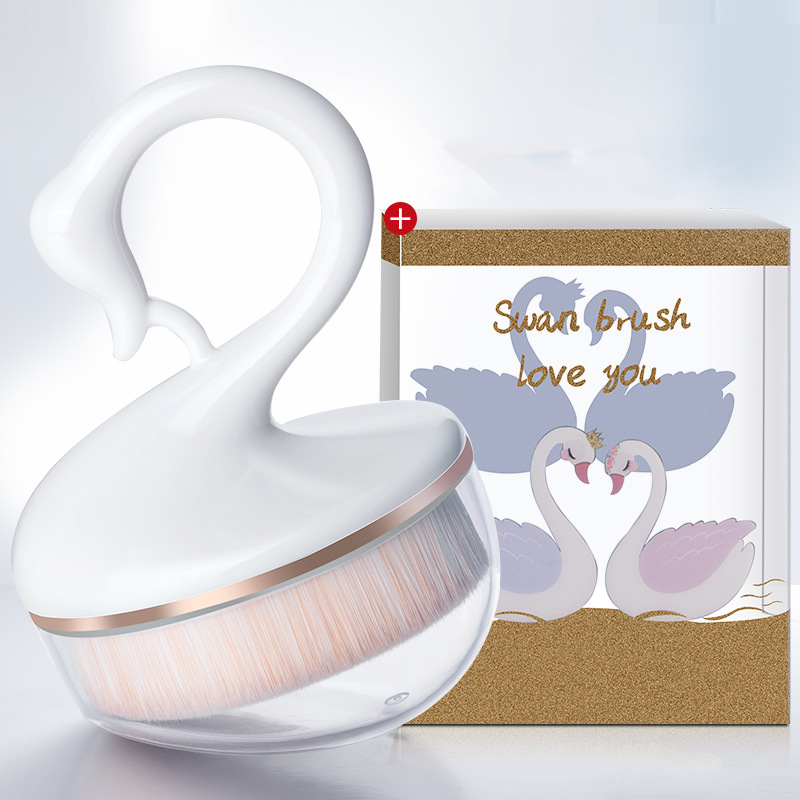White Swan Foundation Brush + PVC Box