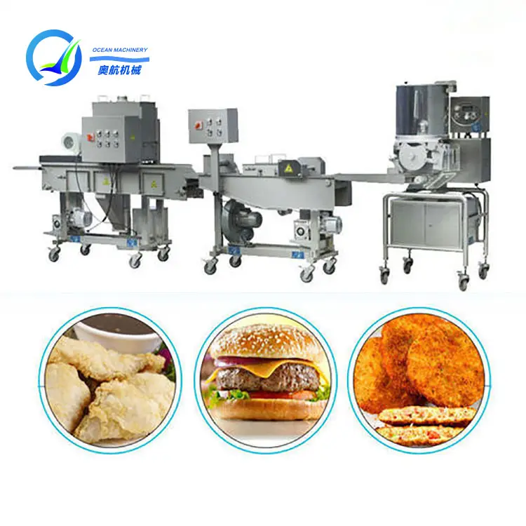 Makine yapmak için hamburger otomatik burger makinesi üretim hattı hamburger topuz