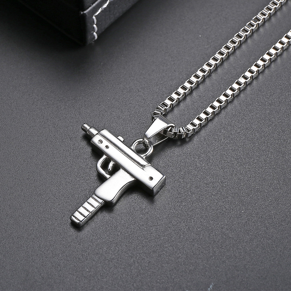 Colgante de plata Cadena de caja de plata
