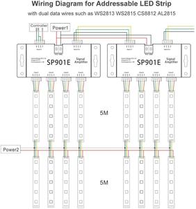 Оригинальный SPI адресуемый Rgb сигнал пикселей Светодиодная лента RGB RGBW TTL усилитель контроллер SP901E - Product Image 5