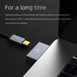Estación de acoplamiento tipo C, expansión de computadora portátil, accesorios USB Thunderbolt 3, convertidor USB, dos puertos de dos a dos USB de dos puertos USB