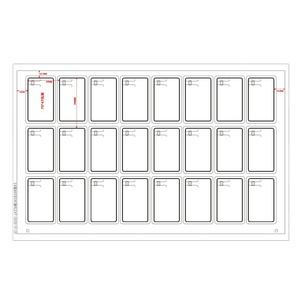 3*8レイアウトHF M1 F08 1KB 13.56MHZ RFIDインレイシートRFID PVC RFIDプレラムシート - Product Image 3