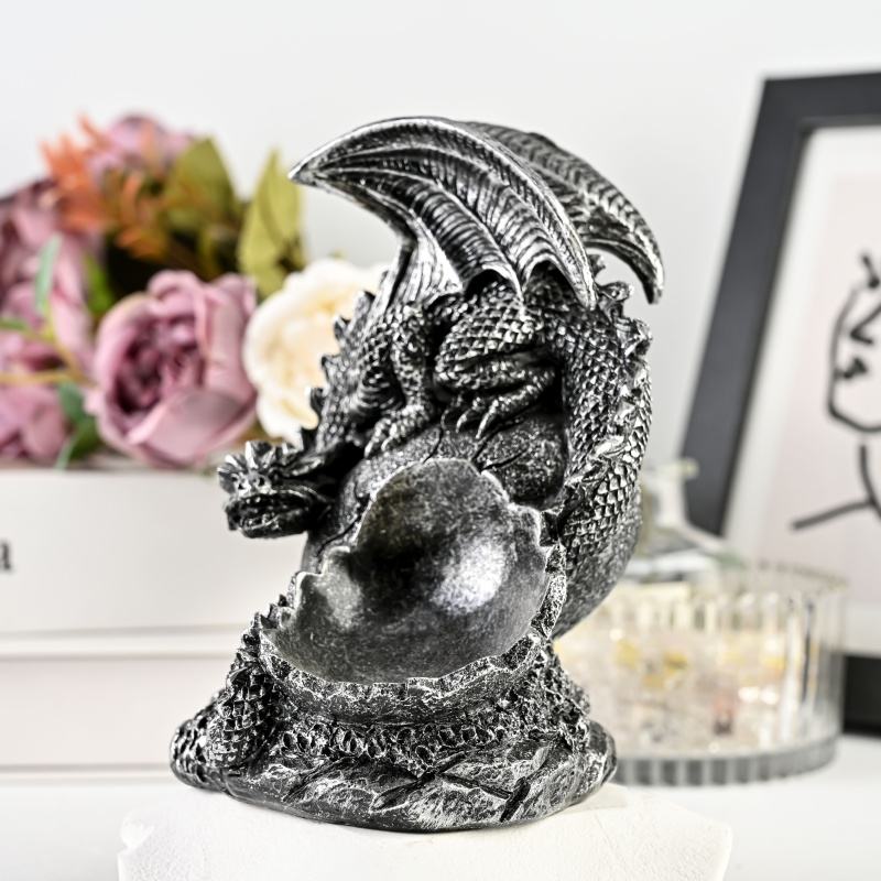 ที่วางมังกรเรซิ่นสีเทา