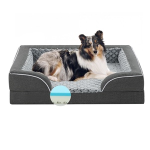 XXL Waterproof Orthopedic Bed for <strong>Extra</strong> Large Dogs Cats Memory Foam Cooling Bolsters Nonskid Bottom Removable Washable <strong>Plush</strong> - Product Image 1