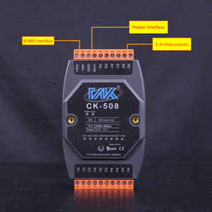 CK-508 8-Channel RS485 <strong>Modbus</strong> RTU Remote IO <strong>Module</strong> with <strong>Relay</strong> <strong>Output</strong> Multi-Function New Generation Product - Product Image 2