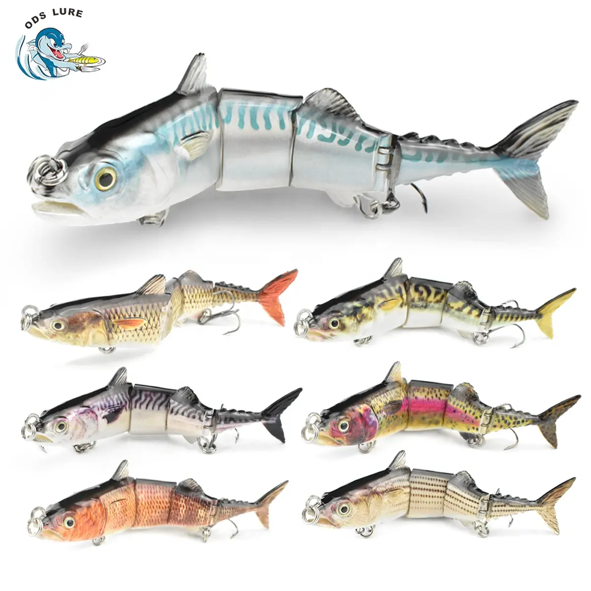 ODS Jointed Bass Fishing Bait for Saltwater Freshwater Fishing Swimbait Four Section Tuna Lure Hard Plastic Fishing lures