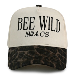 Oem tùy chỉnh chất lượng cao hip hop phong cách hat bán buôn hai giai điệu cong vành Cheetah <span class=keywords><strong>Leopard</strong></span> Mũ bóng chày - Product Image 1