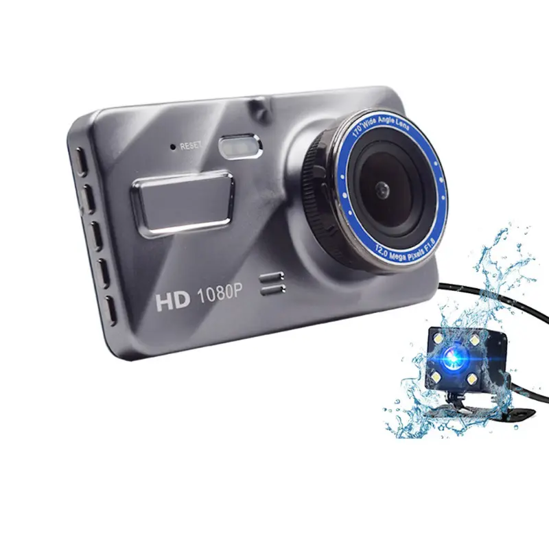 4 "IPS Dual Lens Car Dash Cam FHD 1080P Dashboard Camera Vehicle Driving DVR Recorder G-Sensor Parking Monitor WDR