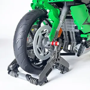 Jiestar 58053ハイテクレーシングライディングKAWASAKI NINJA 1000SXオートバイ技術セットモデルビルディングブロック車をテーマにしたおもちゃ - Product Image 5