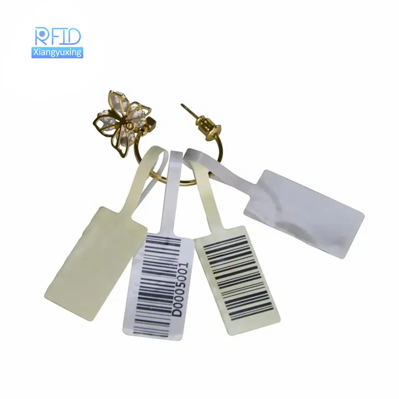 Disesuaikan Jarak Jauh Keamanan Tinggi RFID PVC UHF RFID Perhiasan Hang Tag