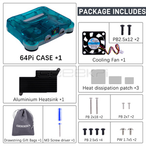 GeeekPi Raspberry Pi 5 Retro flag 64Pi CASE für RPI 5 mit Aluminium-Kühlkörper-Netzschalter - Product Image 5