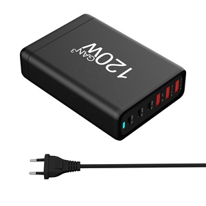 120w USB C fiş şarj PD USB duvar şarj adaptörü 6 limanlar QC3.0 hızlı şarj usb-c masaüstü Gan Laptop şarj cihazı MacBook için - Product Image 3