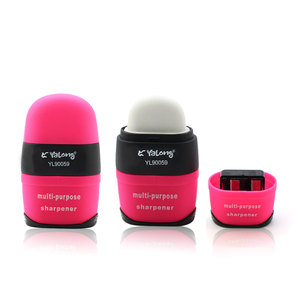 Hot-Bán Tẩy/Bút Chì Mài 2-Trong 1 Hình Bầu Dục Hình Dạng Thiết Kế Cao Su Tẩy Hợp Kim Lưỡi Mài Cho Sinh Viên - Product Image 1