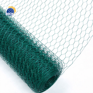 Malla de alambre hexagonal recubierta de polvo de PVC de hierro de tela de hardware galvanizada en caliente para jaula de conejo y pollo - Product Image 1