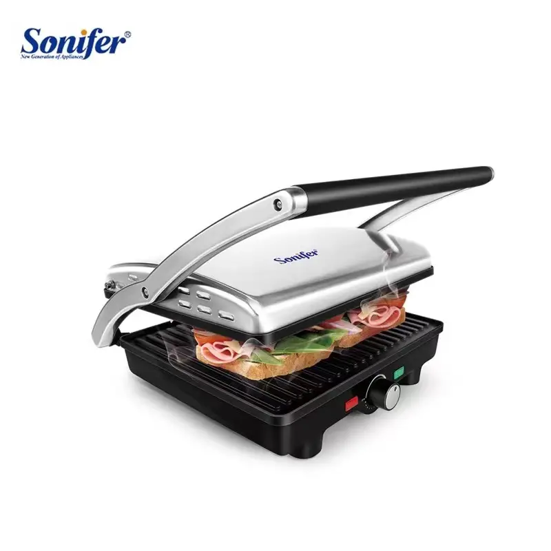 Sonifer-termostato multifuncional antiadherente para cocina, SF-6052, 2000W, prensa para sándwich, parrilla eléctrica para barbacoa