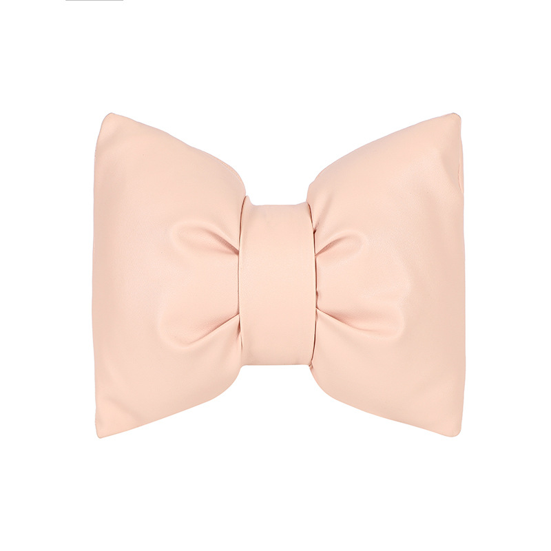 Appuie-tête en cuir rose