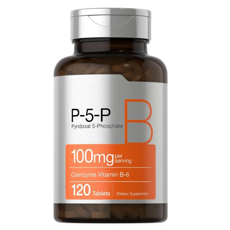 P-5-P Activated Vitamin B6 100mg 120 Tablets Vegetarian Supplement Non-GMO Gluten Free Pyridoxal 5 Phosphate Coenzyme B6