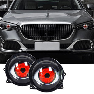 LED dinamik şeytan gözler işıklar 12-36V 6 modları araba ön far sis lambası uzaktan kumanda Lens gözler ışık projektör araba aksesuarları - Product Image 2