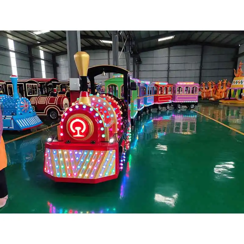 El nuevo carrito de viaje Tren eléctrico sin rieles Paseos en parque de atracciones para niños y adultos