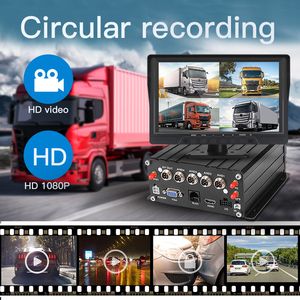 Hỗ Trợ Đặt Hàng Số Lượng Lớn 4 Kênh Full Hd 1080P Xe Dvr HHD Xe Mdvr 10.1 Inch VGA Đĩa Cứng 4G + WIFI + GPS Set - Product Image 3