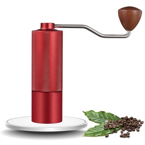 高品质定制便携式浓缩铝合金豆磨机可调手动咖啡豆研磨机 - Product Image 1