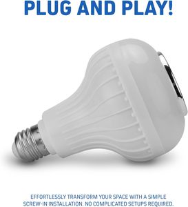 E27 LED RGB ampul ışık akıllı Bluetooth müzik hoparlörü değişen renk lamba oturma odası için uzaktan kumanda ile parti süslemeleri - Product Image 3