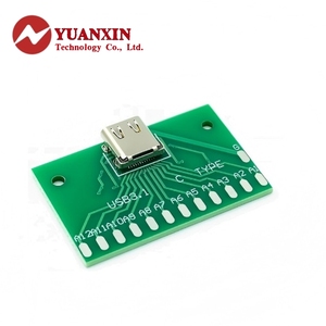 Scheda di prova USB 3.1 tipo-C femmina scheda PCB connettore 24P adattatore misura corrente conduzione microcontrollori processore FPGA - Product Image 1