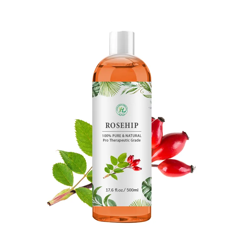 500ml private label Europa semente de rosa mosqueta óleo orgânico prensado a frio não refinado transportadora para a pele do cabelo rosto | Rosa rubiginosa