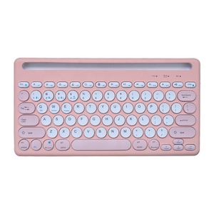 Teclado de oficina de modos duales 2,4G BT de alta calidad con teclado de función Multimedia con teclas circulares para móviles de Tablet PC