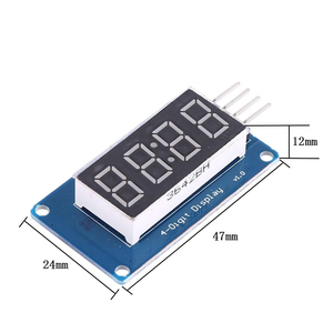4-Digit 4-Segment Digital TM1637 LED Tube Clock Display Module With Brightness - Product Image 2
