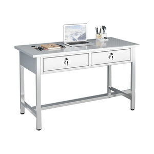 Moderner Design-Schreibtisch aus Edelstahl 304 mit Schloss und Schublade Computer Lab Workbench für den Büro gebrauch Workshop Workbench - Product Image 2
