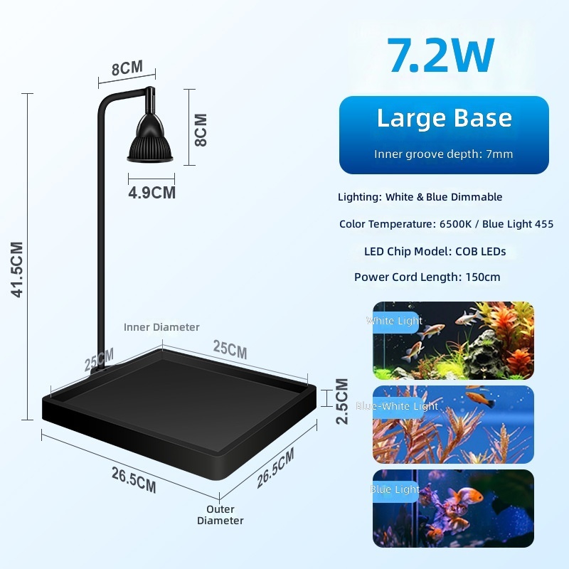 Luz de 7.2W con cambio de color azul - Base grande