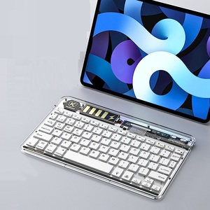 2023 Новинка подходит для ipad Bluetooth градиентная Клавиатура тонкая и прозрачная светящаяся клавиатура беспроводная клавиатура - Product Image 3