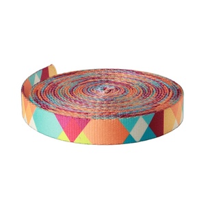 Gacent Webbing Manufacturer Cheap Price <strong>Custom</strong> Print LOGO Recycled PP Polyester Nylon Webbing Strap for Pet Leash &amp; Lanyard - Product Image 1