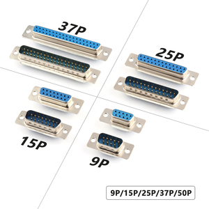 D-Sub焊接类型连接器DB9通孔9针公焊料触点Vga连接器焊接D-sub连接器