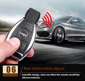 เชลล์ทดแทนกุญแจรีโมทคอนโทรลเหมาะสำหรับ Benz BGA Key Blank E-Class C-Class ใหม่3คีย์อัจฉริยะ Refit Shell